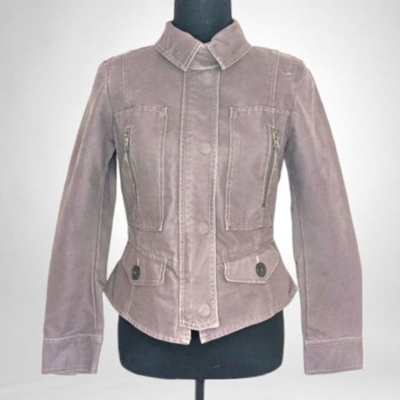 LOFT Taupe Urban Military Jacket 4P - Picture 1 of 7